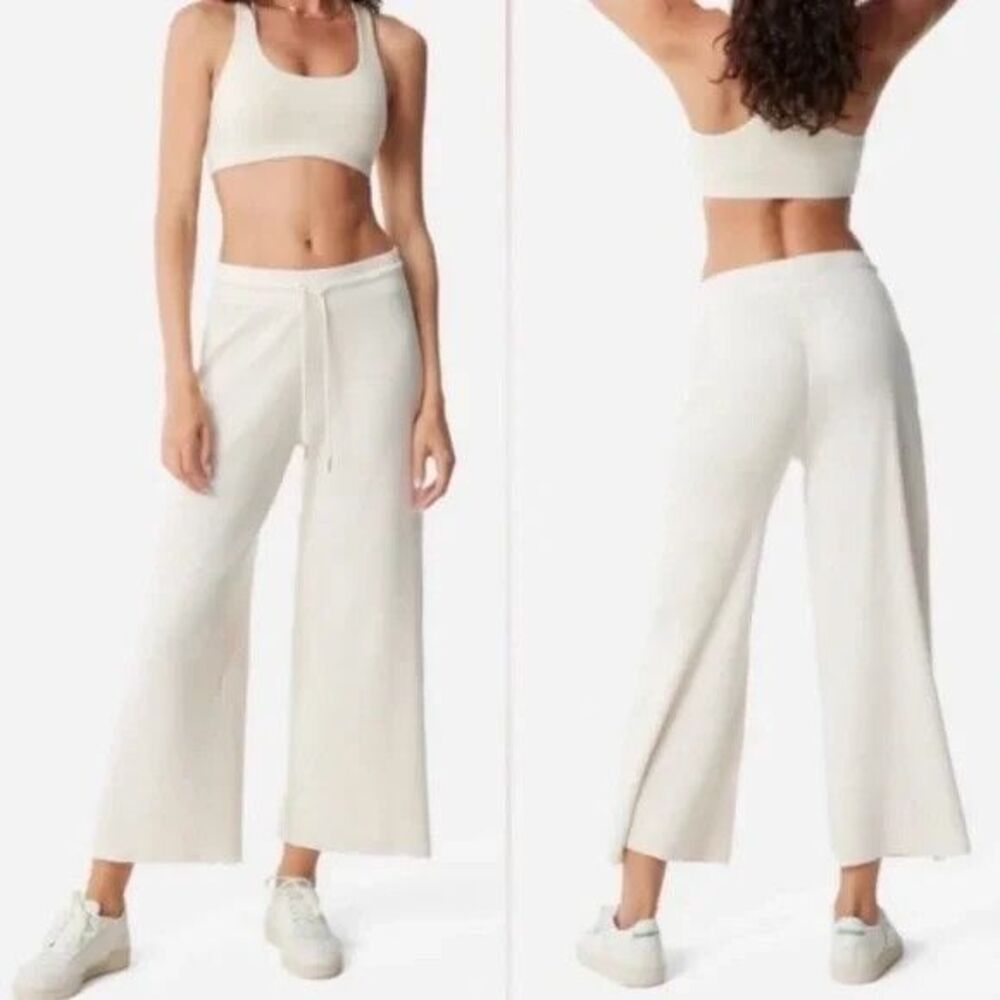 Mate the Label Women's Plus Organic Thermal Wide Leg Pants Bone Sz 3X NWOT $138‎ - Picture 2 of 9